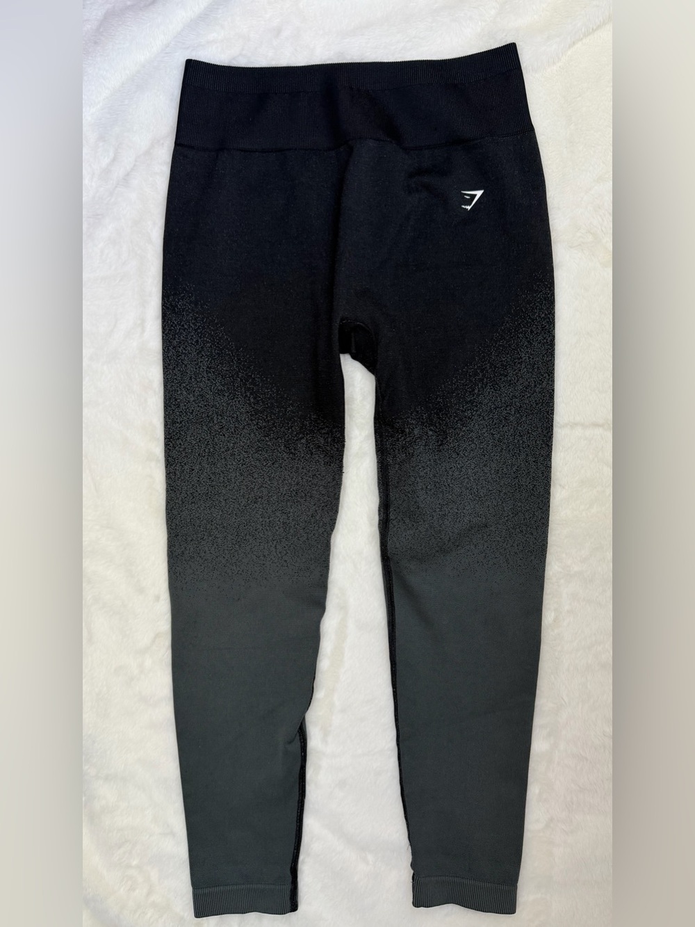 Gymshark Adapt Ombre Seamless Leggings Womens XL Black Grey High Rise B1A2L